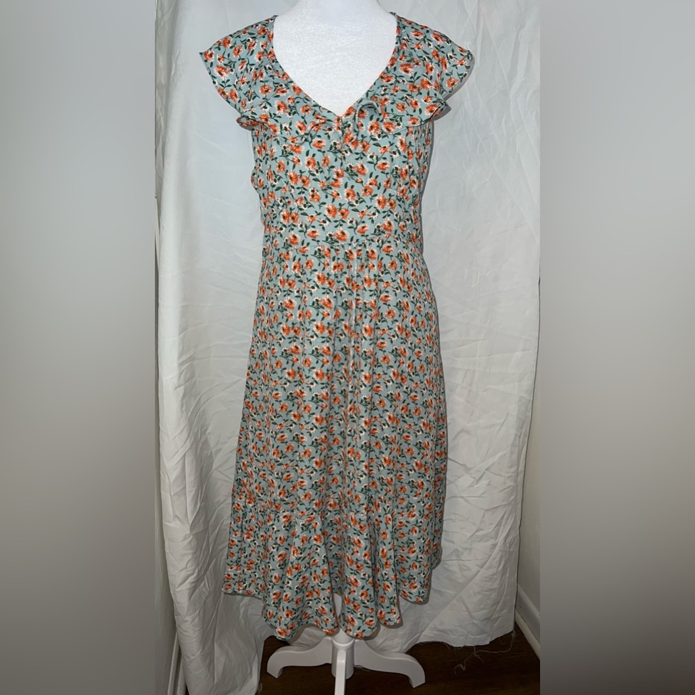 “Dress Forum” Los Angeles. Long Floral Dress Size LARGE NWT
